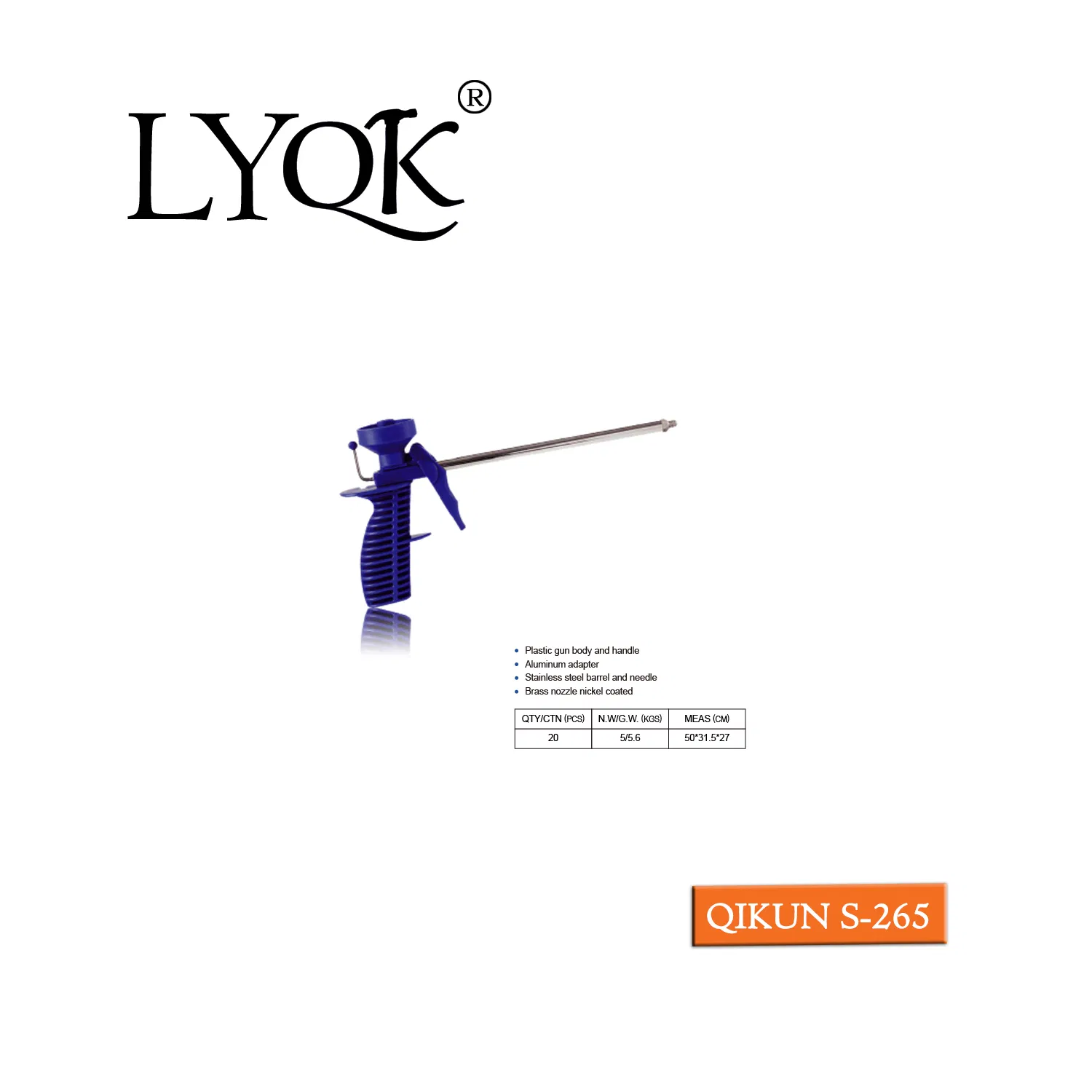 S-262 New Design PU Spray Polyurethane Foam Gun