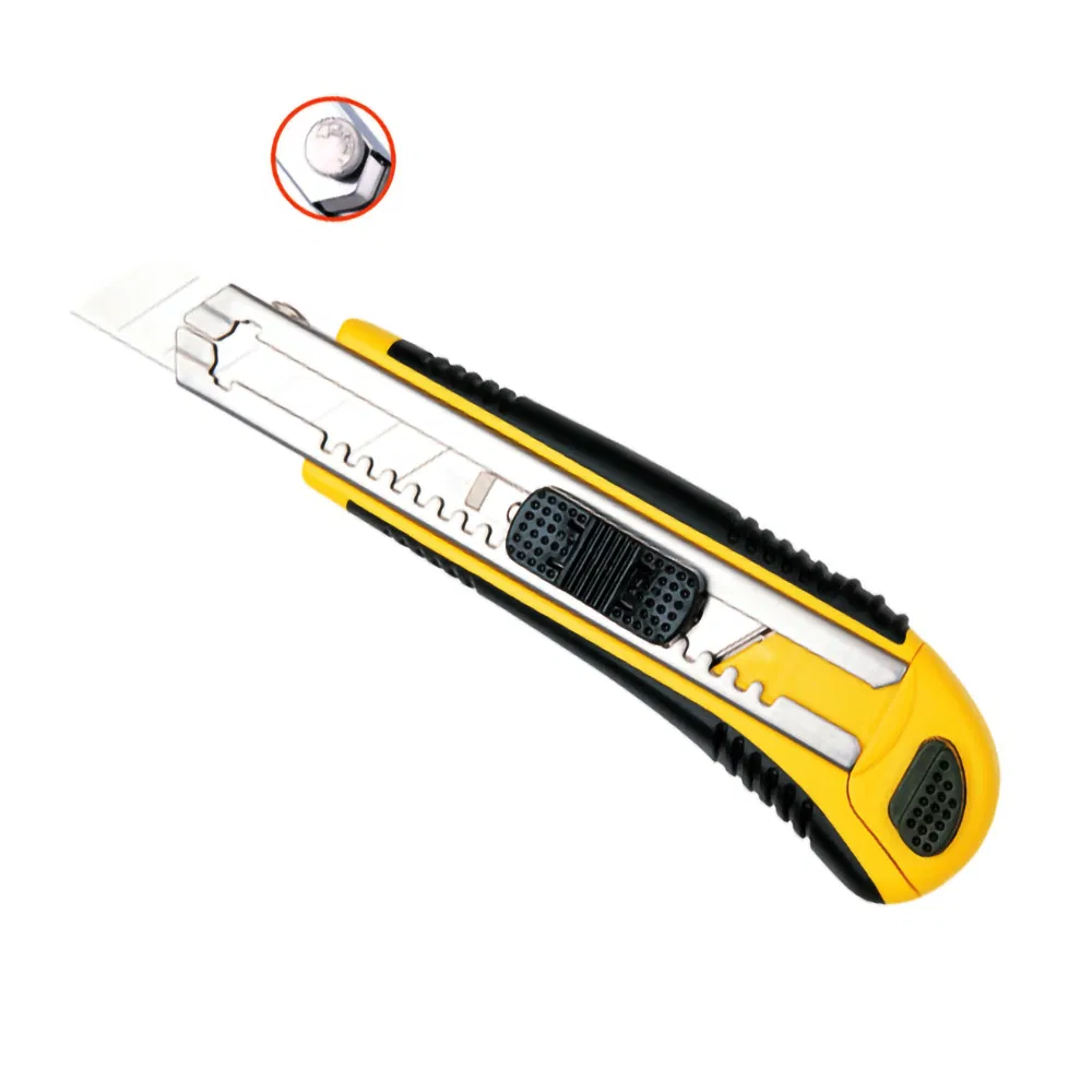 Automatic Blade Lock Comfortable Utility Knife with Steel Lock