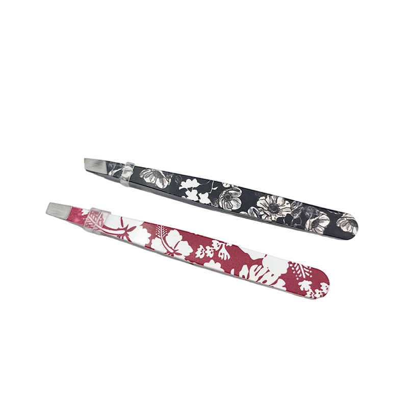High Precision Printing Eyelash Eyebrow Tweezers Eyelash Aid Tweezer