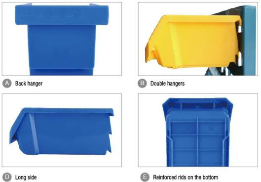 Warehouse Storage Plastic Divider Bins for Small Accessories