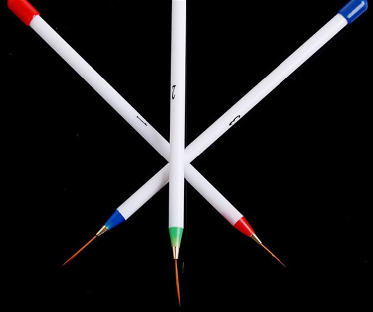 Wholesale 3PCS Nail Brush Set Nail Art Liner Painting Flower Acrylic UV Gel Extension Builder Brush Manicure Drawing Tools Nail Art Brush