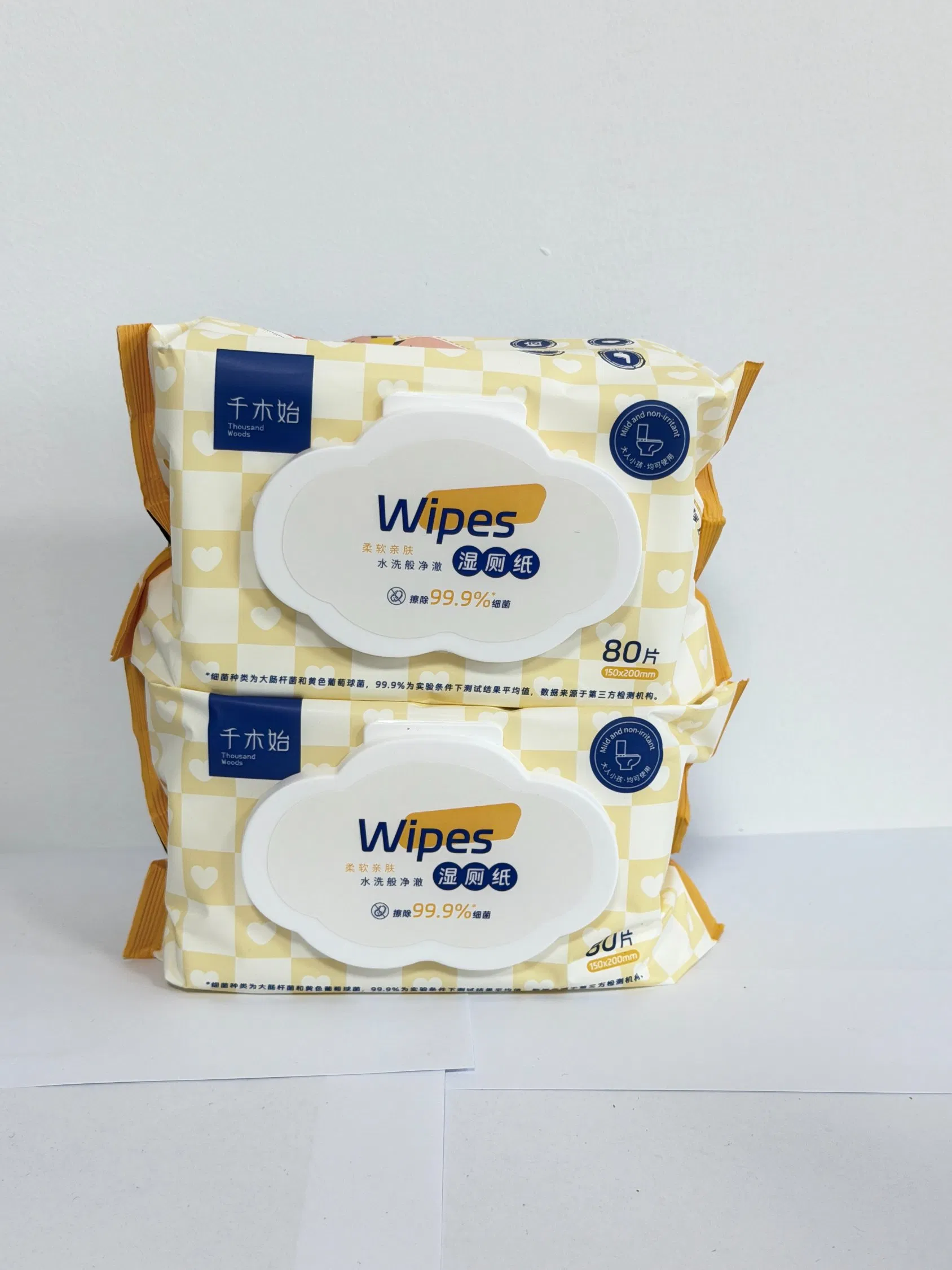 Biodegradable Flushable Wet Toilet Tissue Wipes