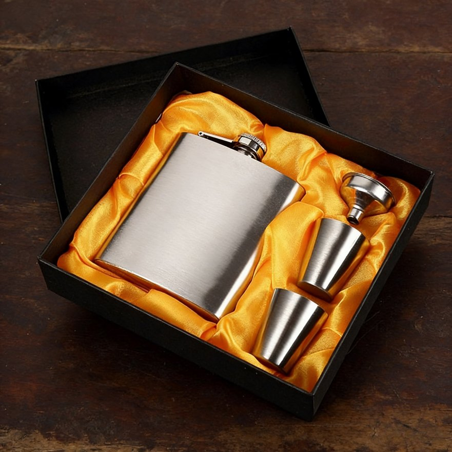 Stainless Steel Hip Flask Designed with a Convenient Funnel