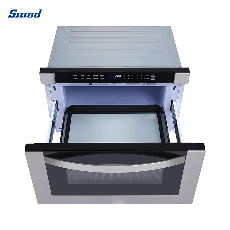 Smad 1.2cuft/34L Touch Button Drawer Built-in Microwave Oven