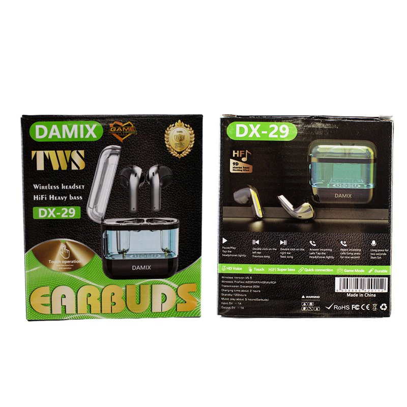 2025 New Dx-29 Tws Wireless Earphones in Ear Headset Sports Headphones LED Digital Display Stereo Sound Earbuds Custom Logo