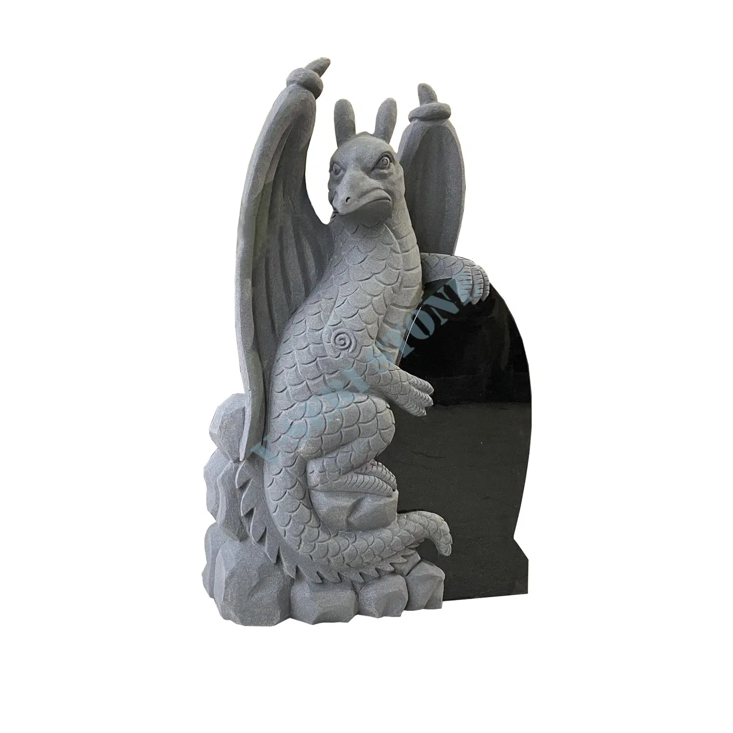 Blue Pearl Monument American Style Tombstone with Customized Carving