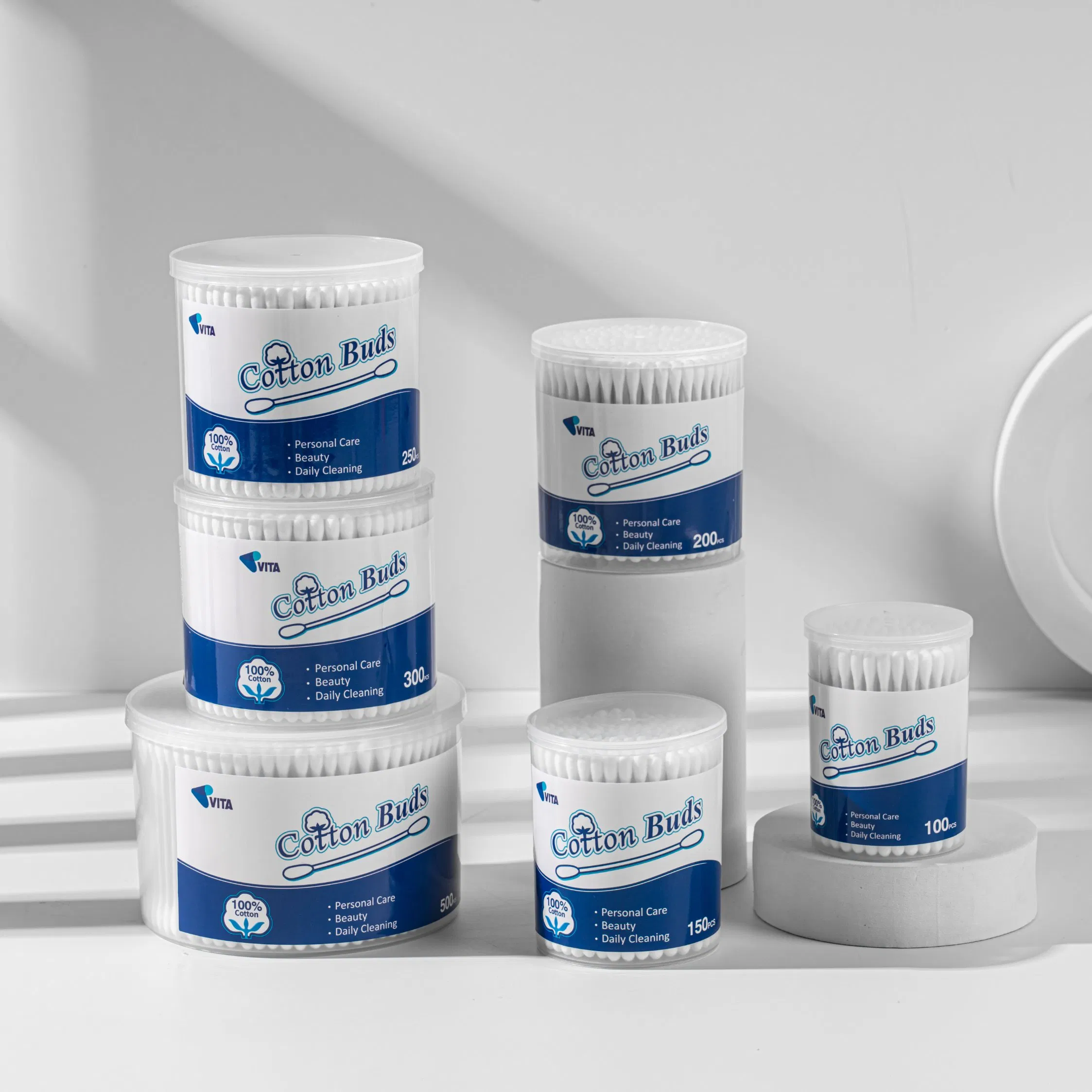 150 Count Cotton Swabs on Paper Sticks for Daily Care