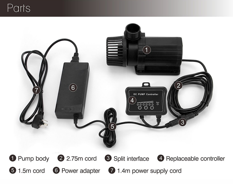 Gardening Water Pump with Flow Adjustable DC 24V 12000lph