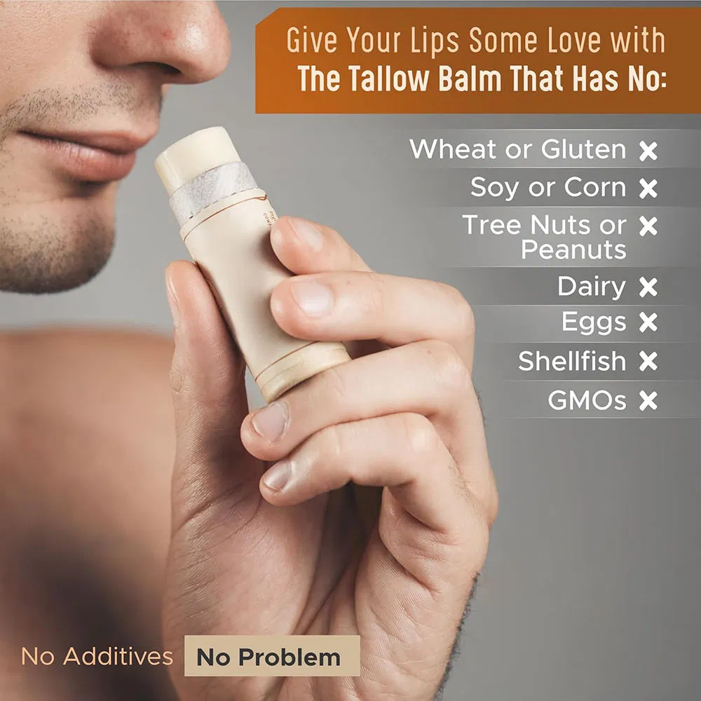 Tallow Lip Balm Vegan Natural Hydrating Moisturizer Lip Butter Balm Stick Lipsticks