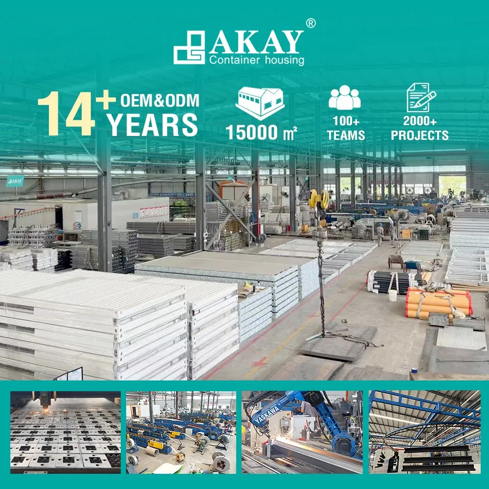 Akay Luxury Prefabricated-Building Living Duplex Apartment Factory Custom Casa Modular Prefabricada Portable Container House