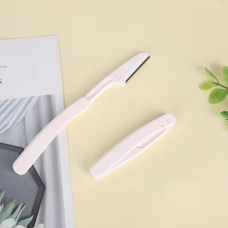 Safe Portable Stainless Steel Home Grooming Eyebrow Razor Travel Folding Eyebrow Trimmer