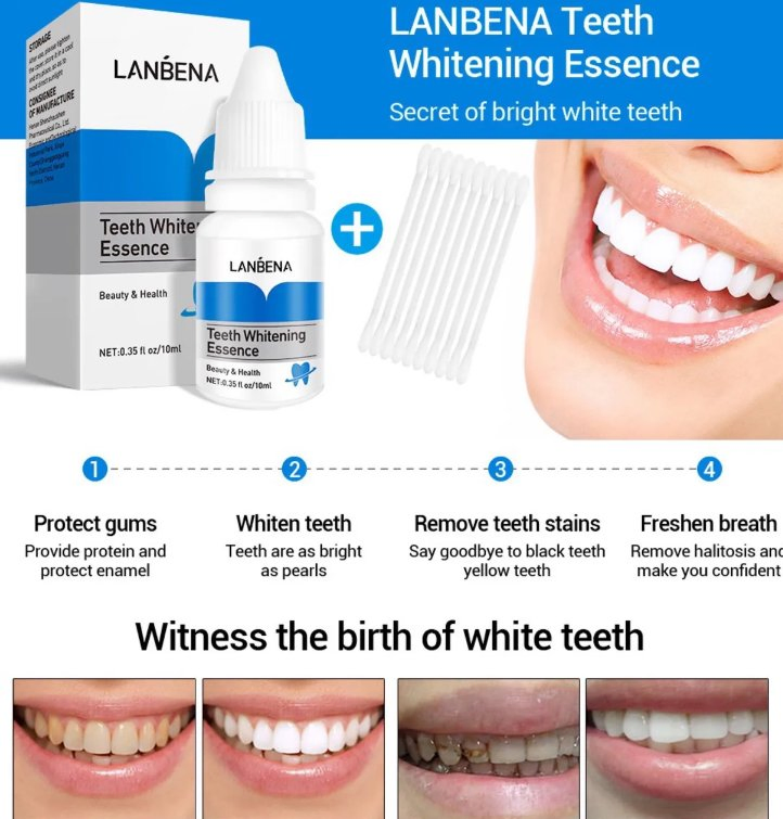 Online Wholesale and Retail Herbal Ingredients Oral Care Tooth Whitening Stain Removal Brighten Odor Reduce Teeth Whitening Essence Serum