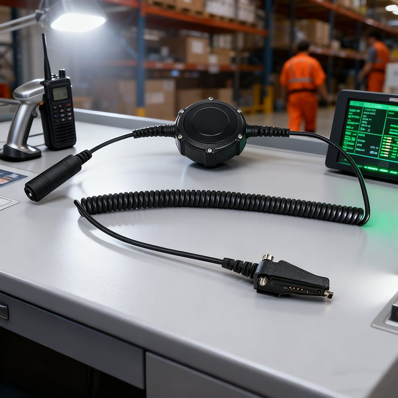 Raytalk Adapter Cable with Ptt 3.5mm Plug Over-The-Head Style for Motorola Dp4400 Series and Nexus Female Connectors