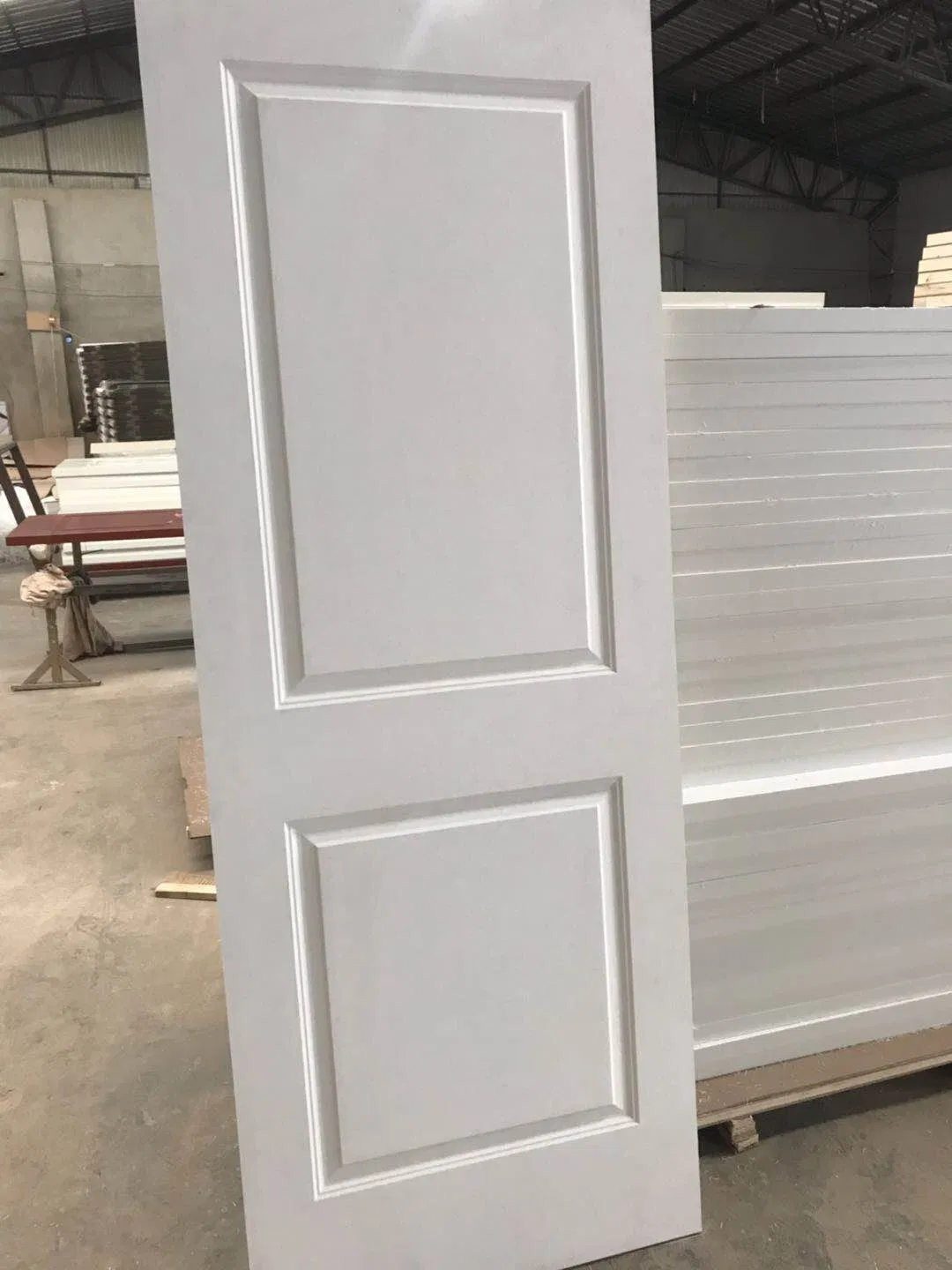 2 Panel White Wooden HDF Door Skin for Internal