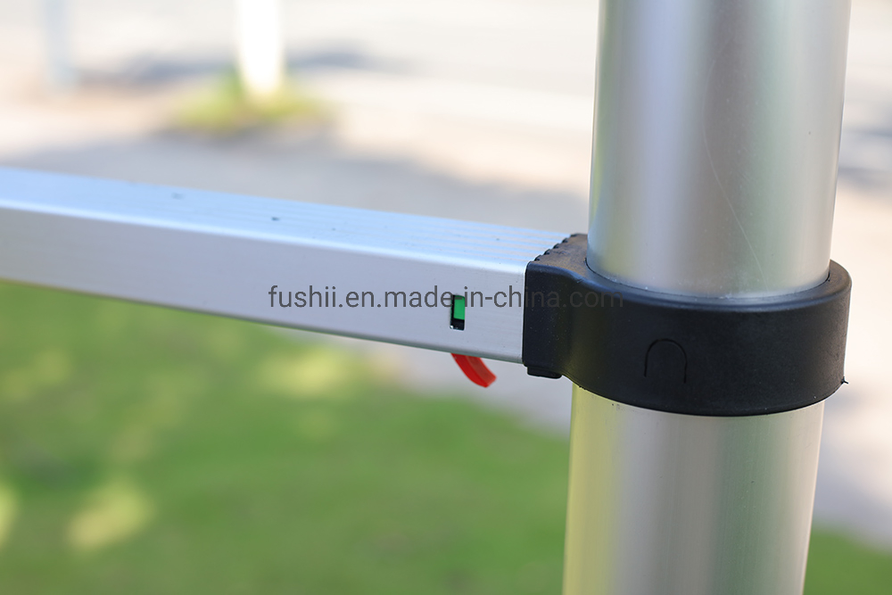 3.8m Aluminum Safety Step Ladder with Green and Red Visual Lock