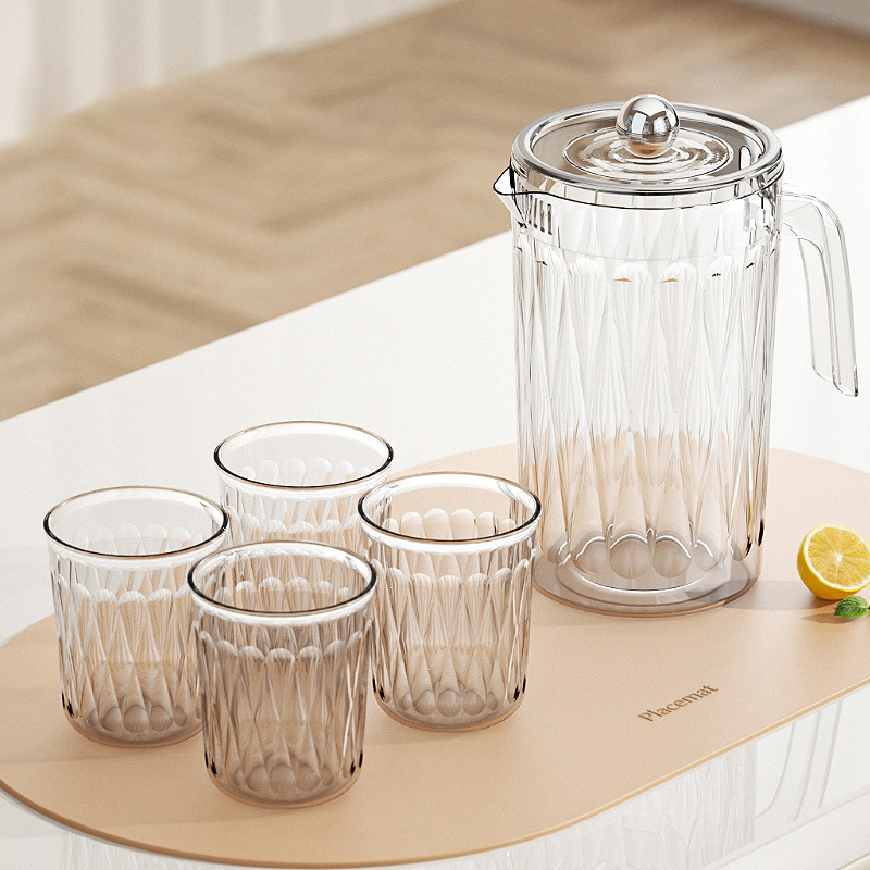 2000ml Wholesale Round Modern Transparency Water Jug Pitcher Tea Jug Glass Cold Pitcher