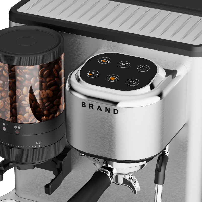 Electric Semi-Automatic Espresso Grinder Coffee Maker for Home