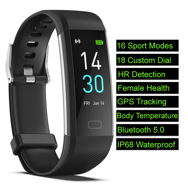 Smart Watch Heart Rate Blood Pressure Body Temperature Monitor Sports Smart Bracelet Electronic Gift Sleep Tracker Step Counter S5