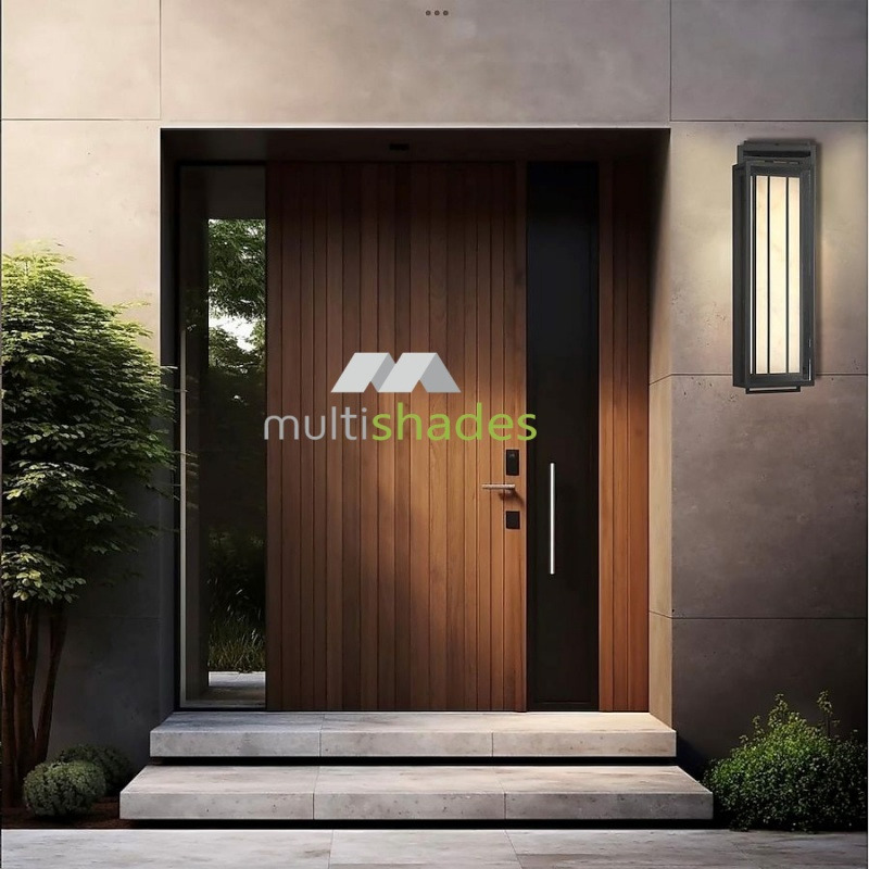 Modern Chinese Design Anti-Theft Blast Door Waterproof Cast Aluminum Front Entry Polymer Security House Gate