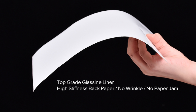 Glassine Sticker Rightint Carton A4, OEM Labels Adhesive Photo Paper