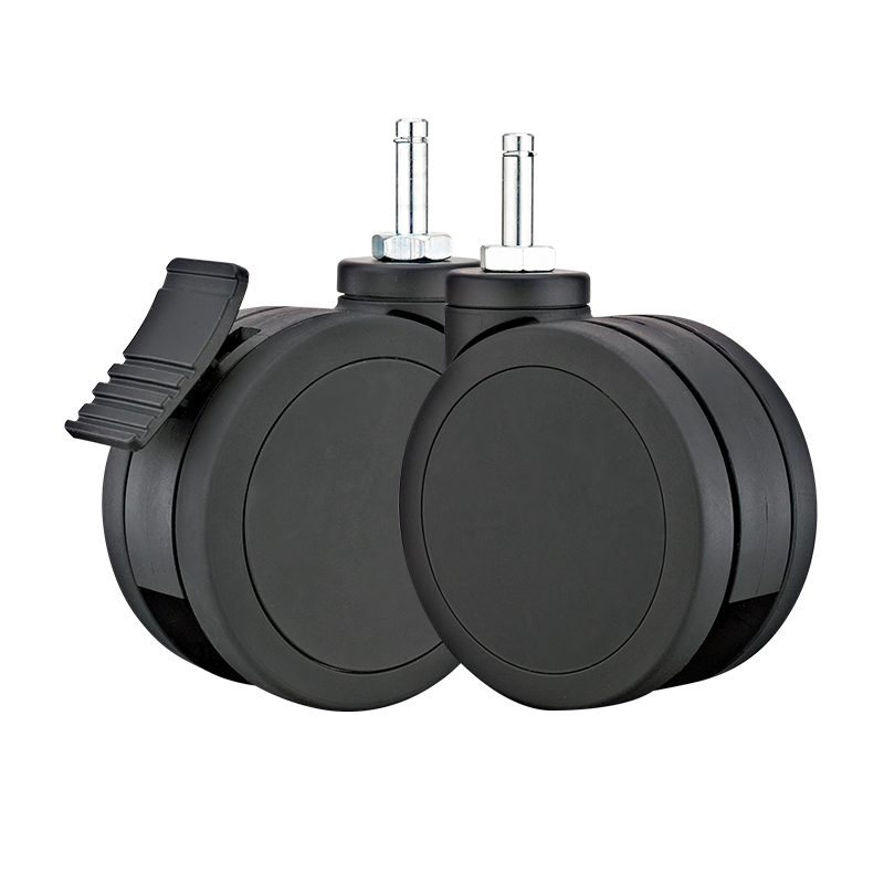 75mm100mm125mm Hospital Medical Beds Full-Plastic PU Twin Caster Type a Medical Equipment Wheels