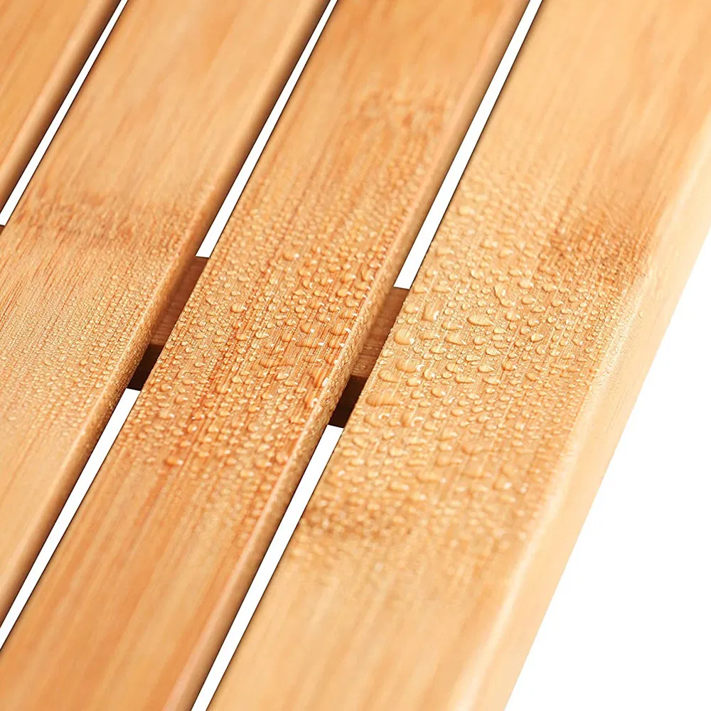 Складной бамбуковый коврик для ванной