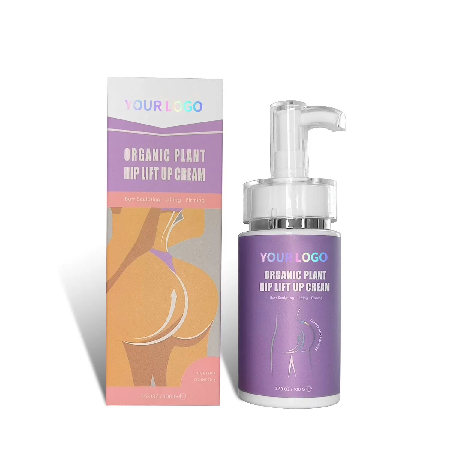 OEM/ODM Organic Plant Hip Lift up Cream 100g Enlarge and Tighten Your Booty 100% Hormone Free