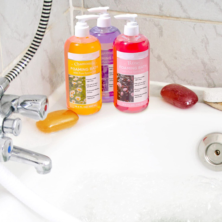 OEM ODM Custom Bubble Bath Foaming Bath Set with Pure Epsom Salt