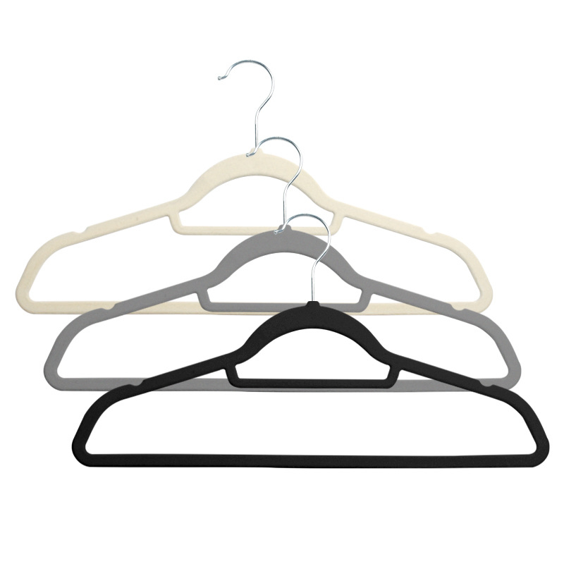 Modern Non-Slip Clothes Hanger 360 Degree Swivel Rose Gold Hook Ultra Thin Flocking Velvet Hangers