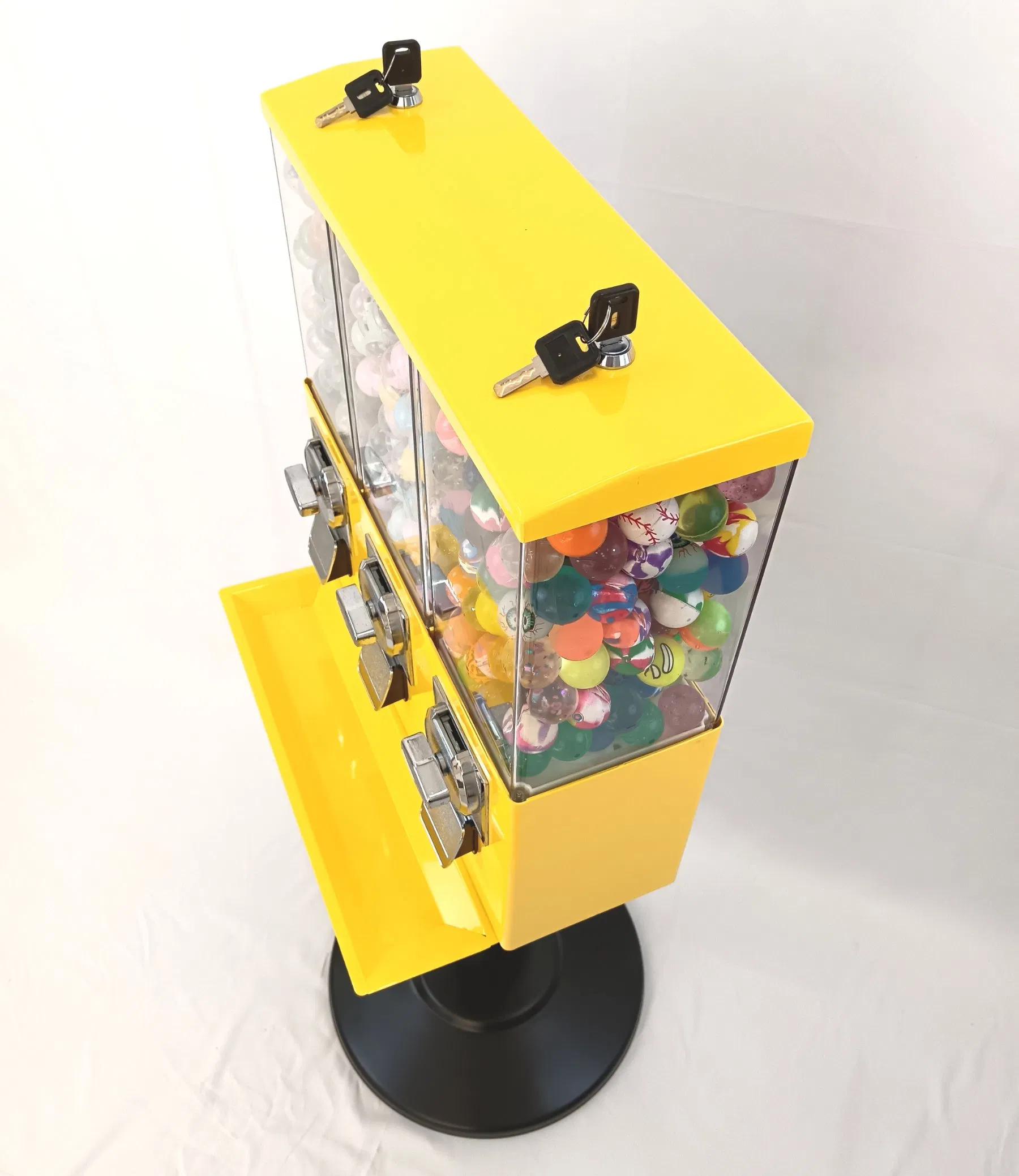 Ak19 Steel Triple Vendor Gumball Bulk Candy Vending Machine