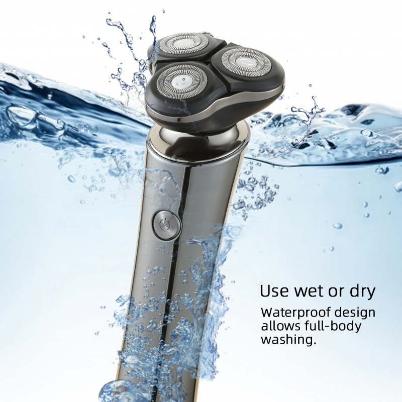 New Digital Display Magnetic Floating Three-Blade Electric Shaver Fully Washable and Fast-Charging
