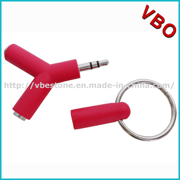 3.5mm Dual Jack Earphone Headphone Audio Adapter/Splitter (AD-128)