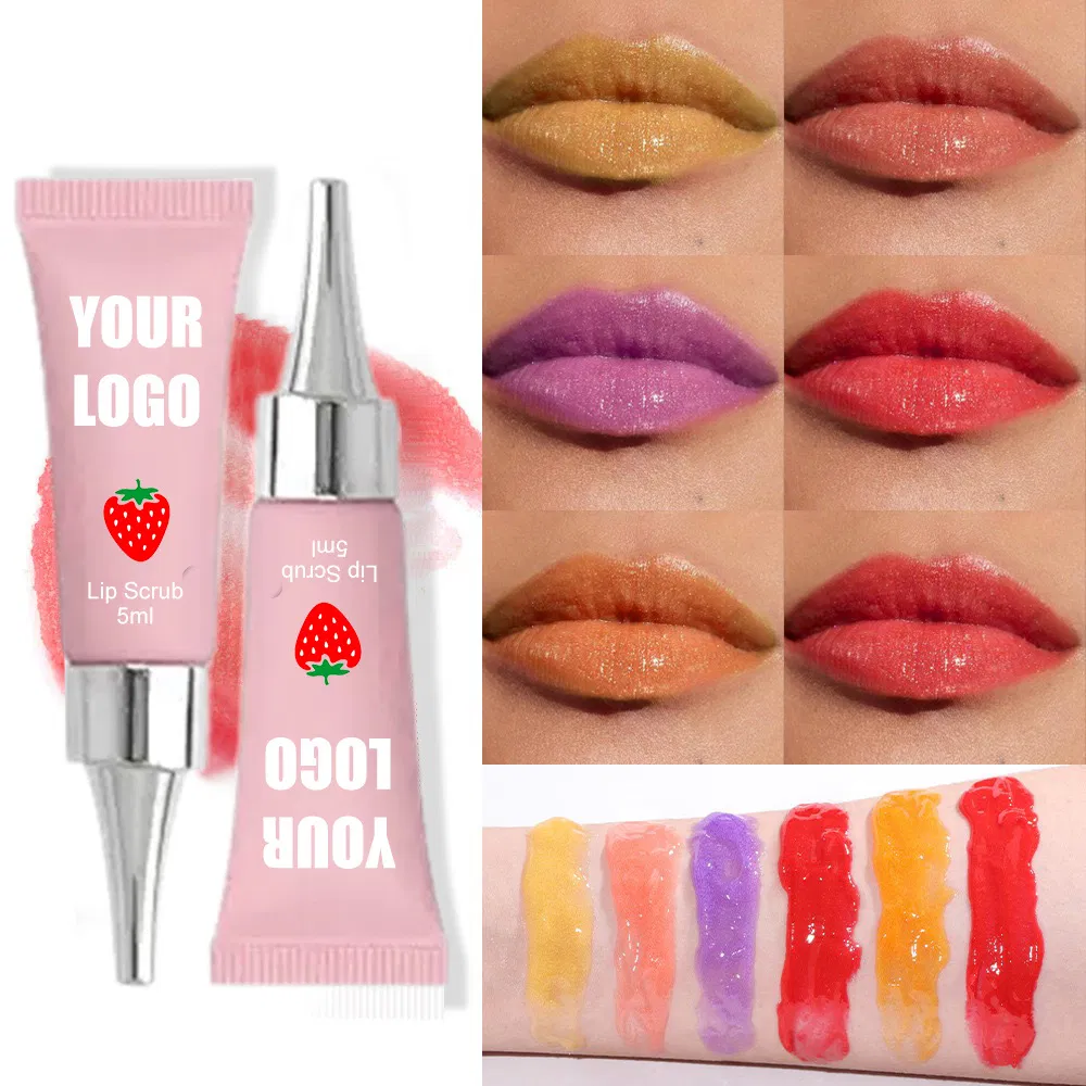 Private Label Natural Organic Fruit Strawberry Lip Care Exfoliator Lip Scrub Supplier
