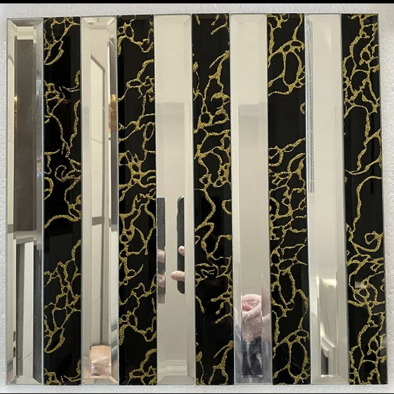 Decorative Crystal Mirror Glass Mosaic Tile for Bathroom /Hotel/Casino/Hotel Project Wall Decorations