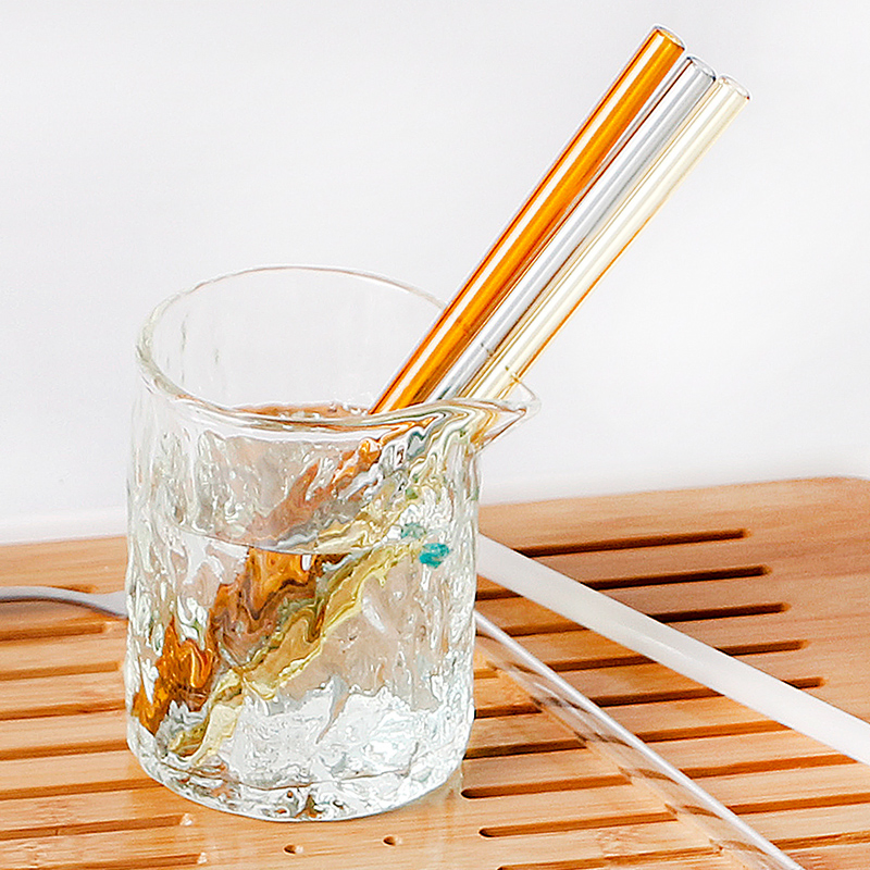 Reusable Solid Color Straight Glass Straw for Drinking