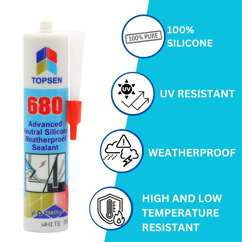 China Supplier 100% Silicone Sealant Topsen 680 OEM ODM Available