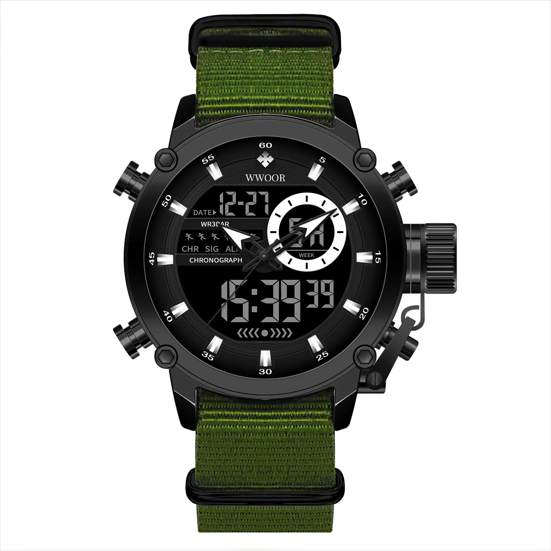 New Cross Border Men's Quartz Watch Nylon Strap Waterproof Sporty Fashion Watch