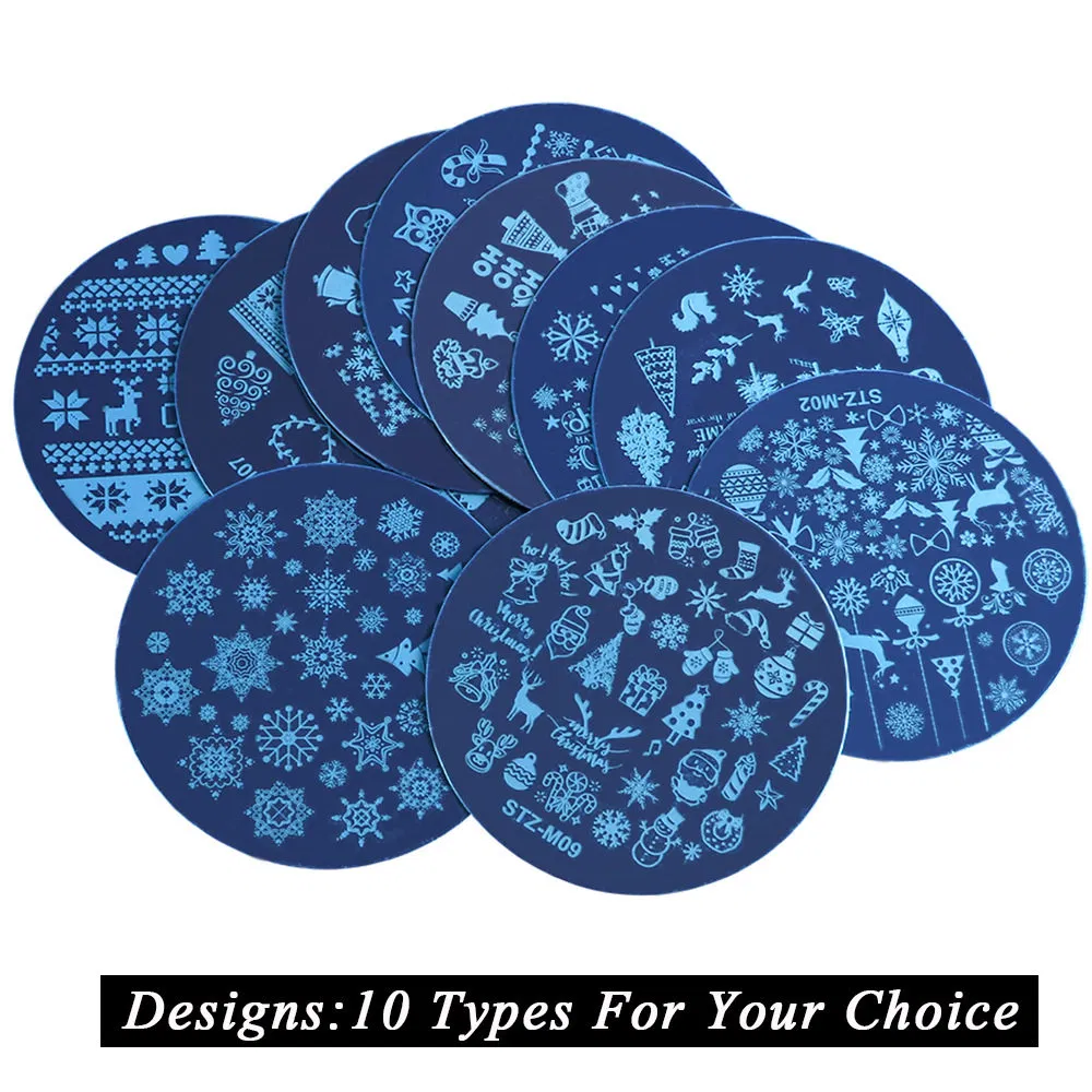 Lace Nail Art Stamping Plates Set Metal Templates Stencil