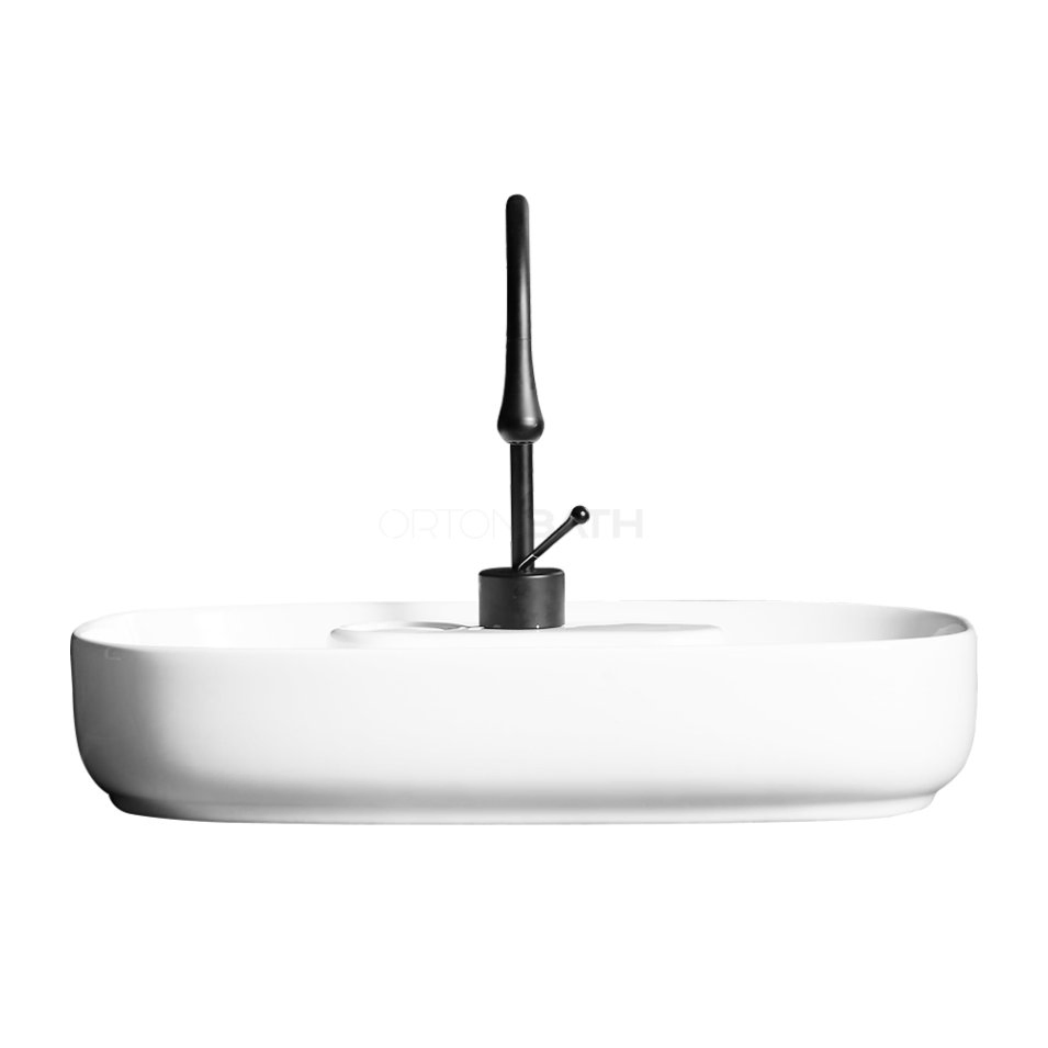 Керамическая раковина Ortonbath прямоугольная с мраморным дизайном