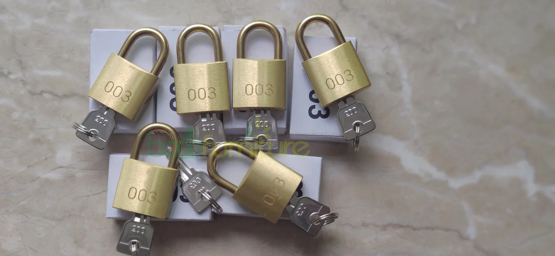 003 Padlock and Key with Long Shackle 25mm