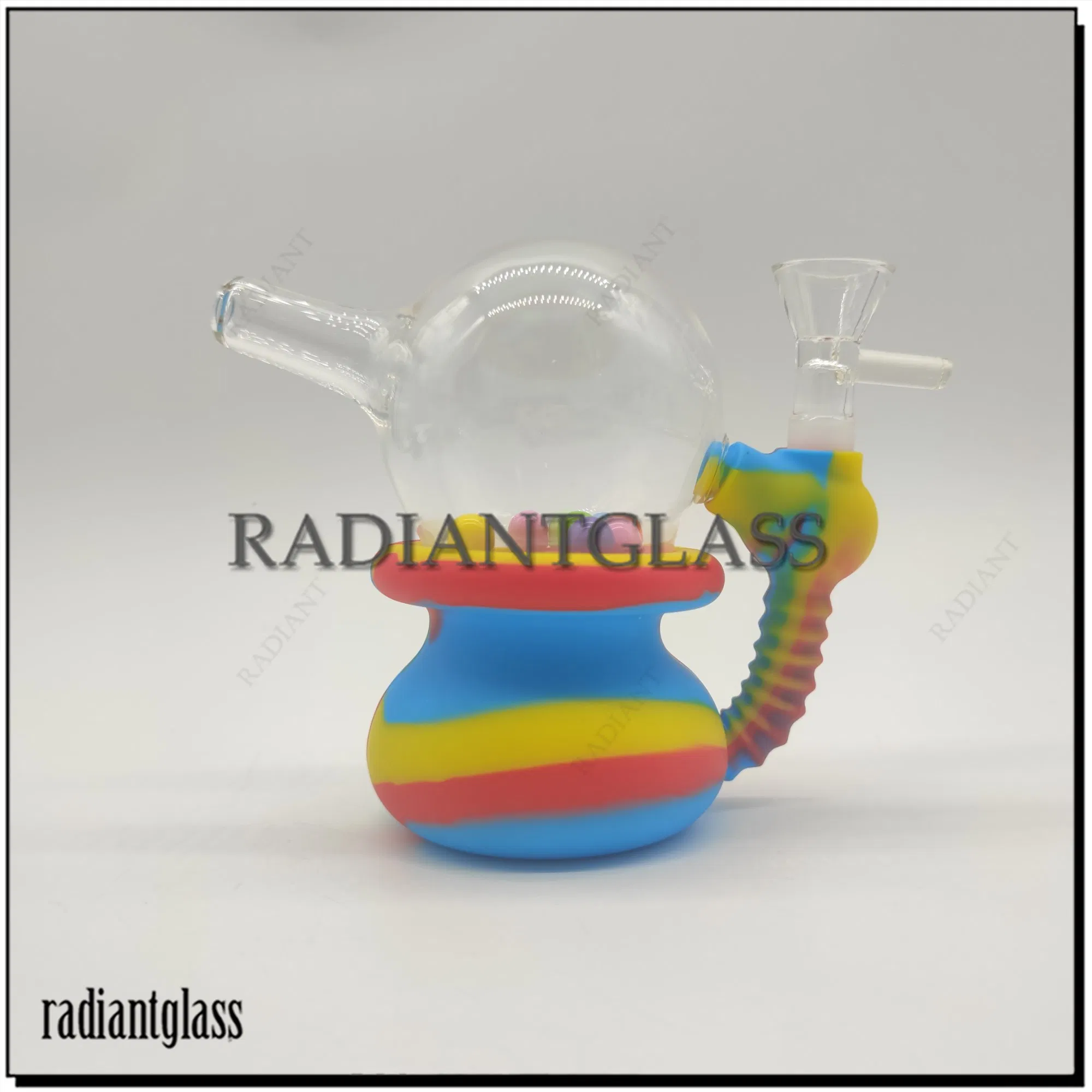 Silicone Water Pipe 192g Ball Shape Mix Color Smoking Pipe Easy to Clean Wholesale Factory