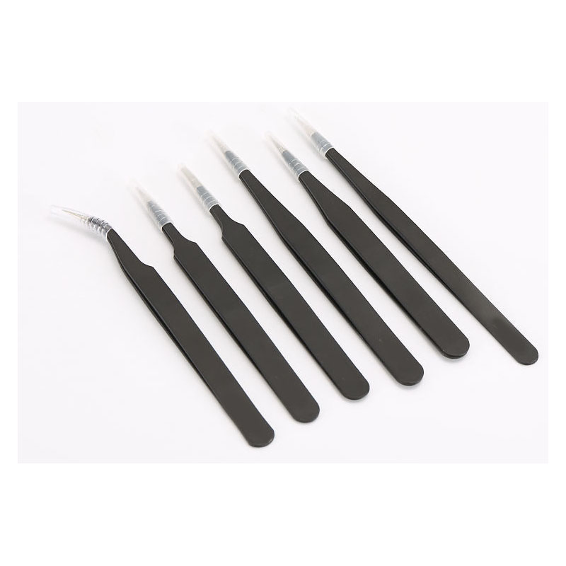 Premium Black Precision Tweezers Kit for Eyebrow and Lash Beauty