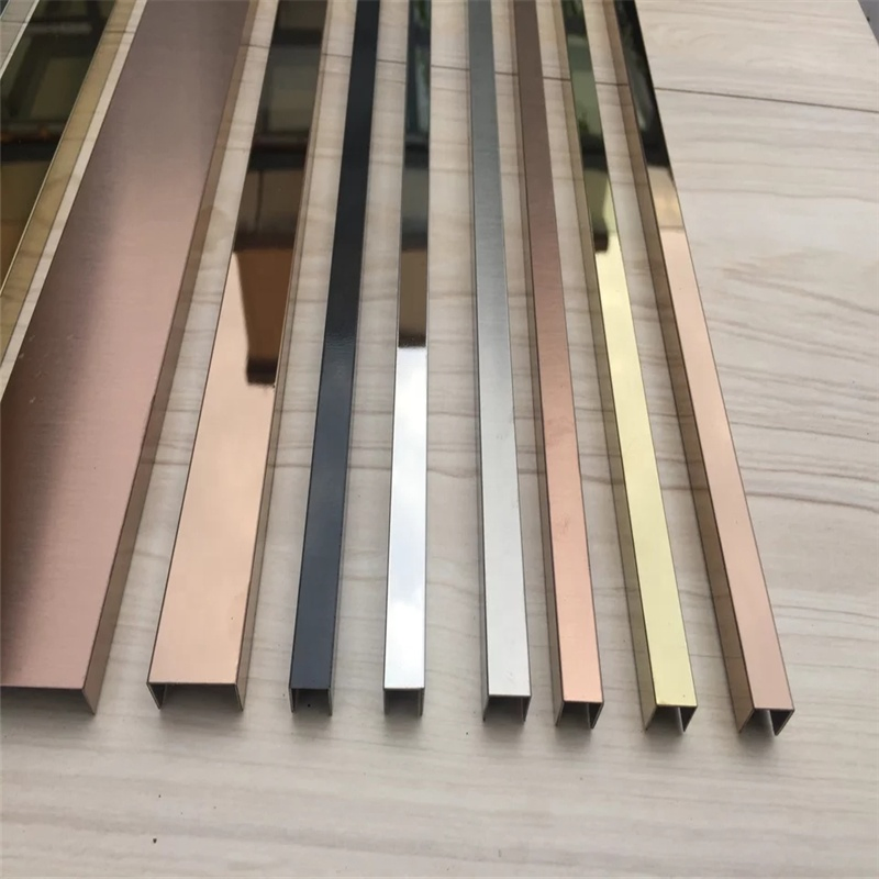 Supply Best Quality 304 316 Mirror Gold Metal Stainless Steel Trim for Interior Frame Decoration