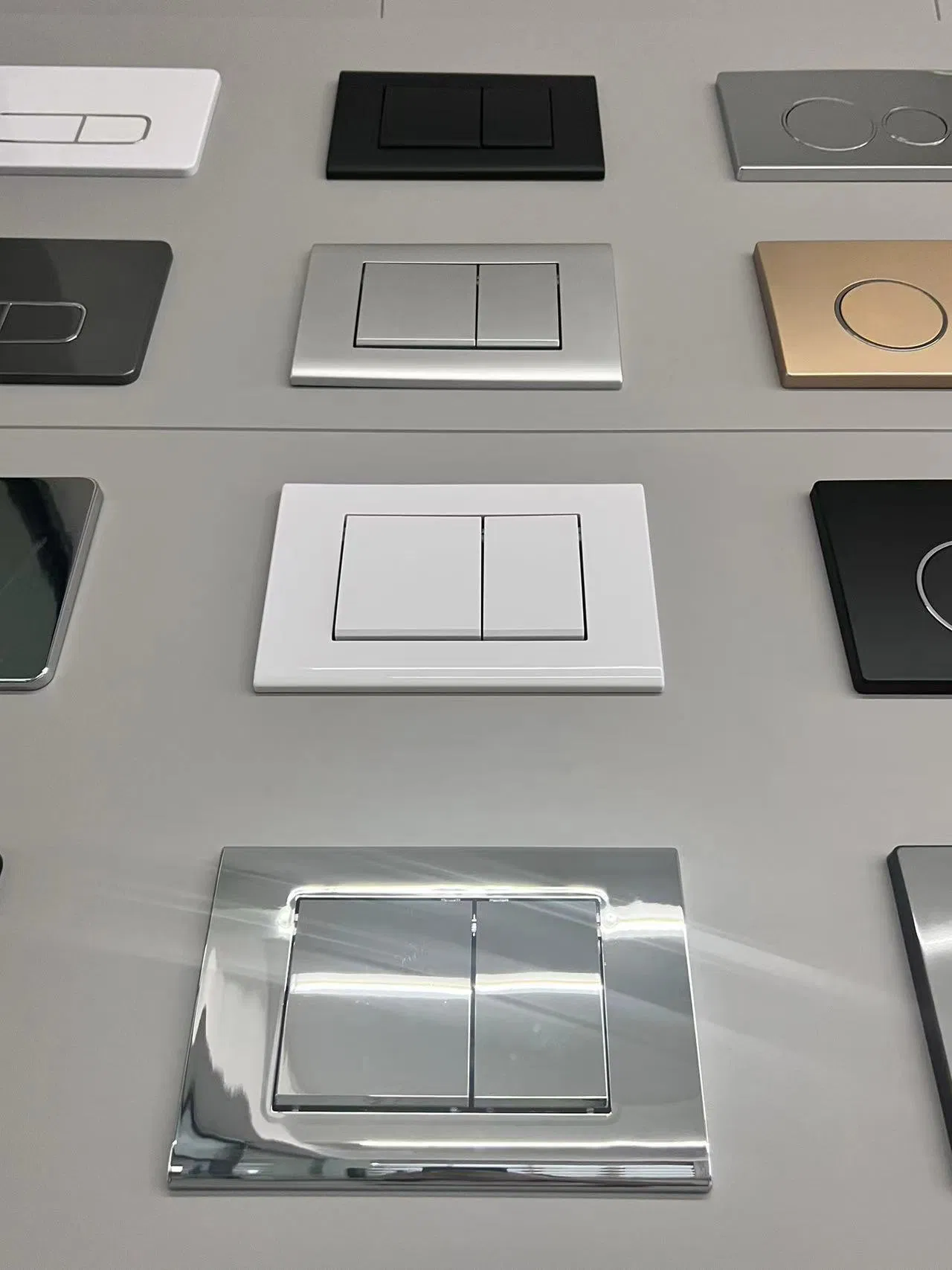 Double Flush Concealed Tank Button Bathroom Stainless Steel Concealed Flush Plate Toilet Water Tank