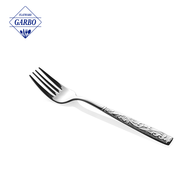 Clear 430 Stainless Steel Dinner Fork with Custom Packaging and Logo High Quality Cutlery