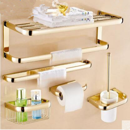 Brass Bathroom Accessories Setgold Square Bathroom Hardware Set
