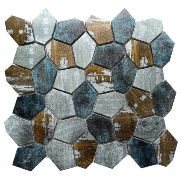 Artistic Free-Form Aluminum Mosaic Wall Art for Unique Decor