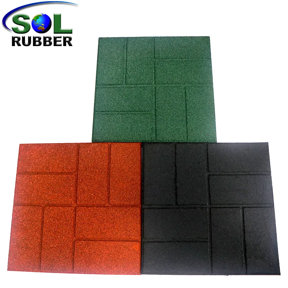 Sol Rubber Brick Pattern Rubber Stable Flooring Mats