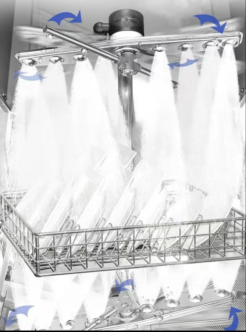 High-Capacity Hood Type Commercial Dishwasher with Viewing Window Automatic Stainless Steel Standing Unit for Restaurant Kitchenware