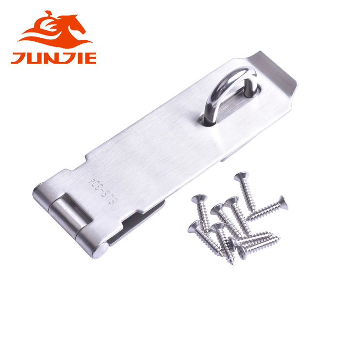 Stainless Steel Doors Windows Furniture and Cabinets Hasp Lock 90 Degree Right Angle Lock Hasp J701